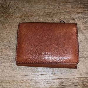 Fossil brown wallet card